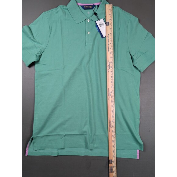 Ralph Lauren Polo Golf VIS-DRY Men’s Polo Shirt L – Mint Green / Pink Trim – New - Picture 6 of 8